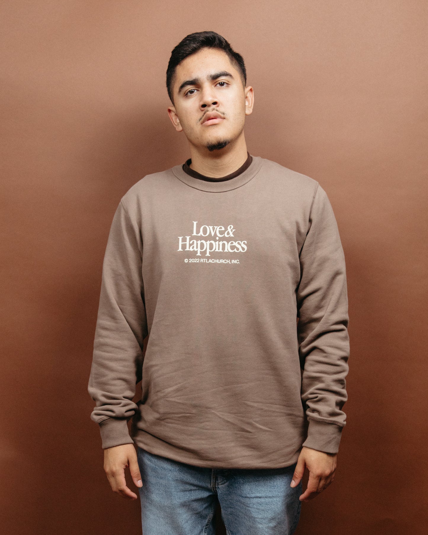 L&H BROWN CREWNECK